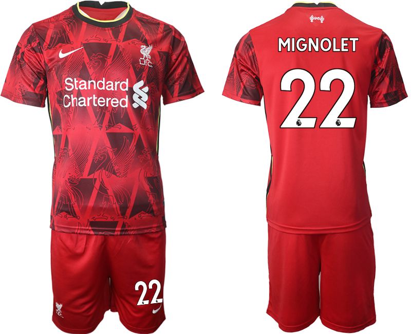 Men 2021-2022 Club Liverpool home red #22 Nike Soccer Jersey
